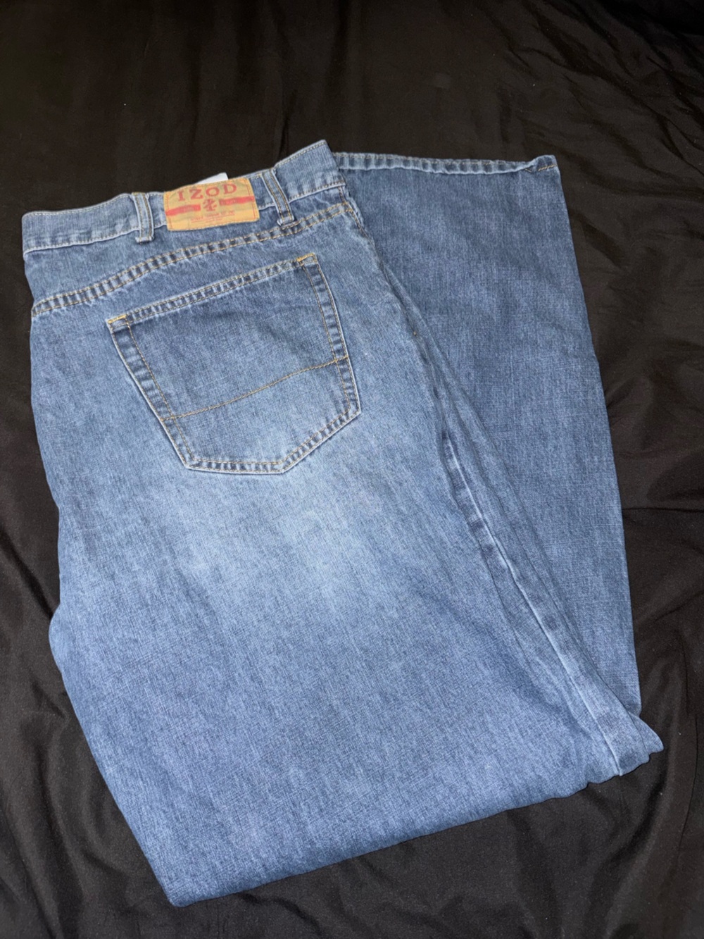 Izod Men's Relaxed Fit Blue Denim Jeans 44x34